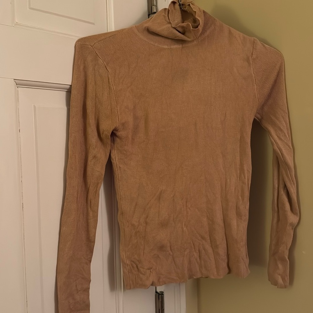 Tan turtle neck